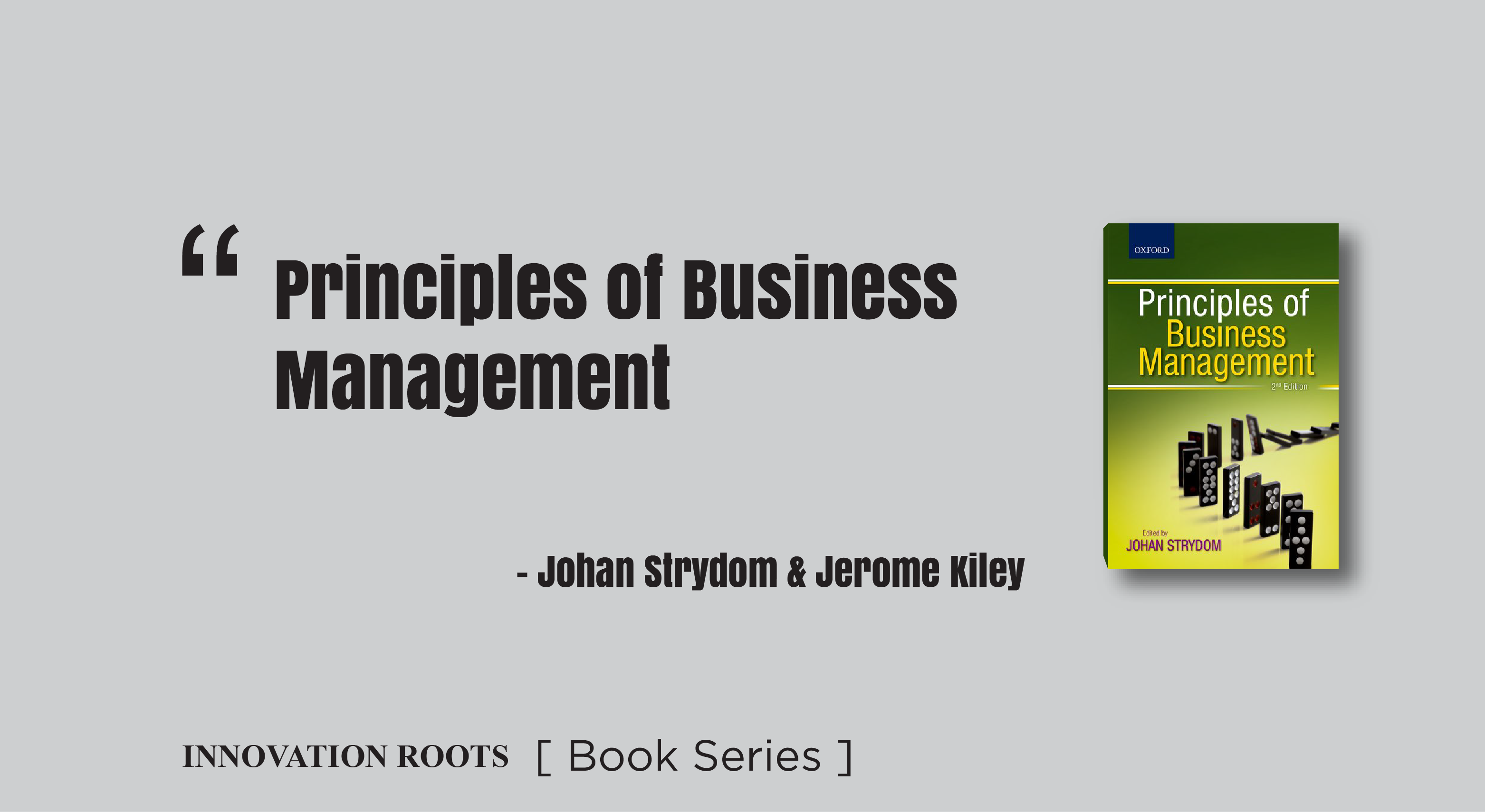 Principles Of Business Management | Book Series – INNOVATION ROOTS